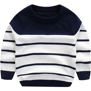 Boys navy and white striped sweater, size 12 months (1T)